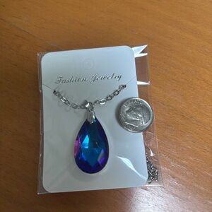 Fashion necklace silver tone